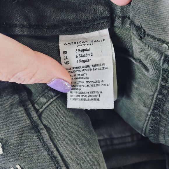 American Eagle Next Level Stretch High Rise Leggings Womes 6 Grey Cargo Gorpcore - Picture 9 of 10